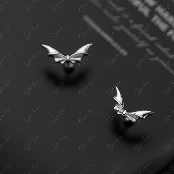 bat screw back earrings