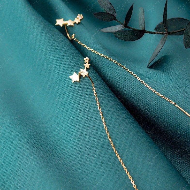 star threader earrings