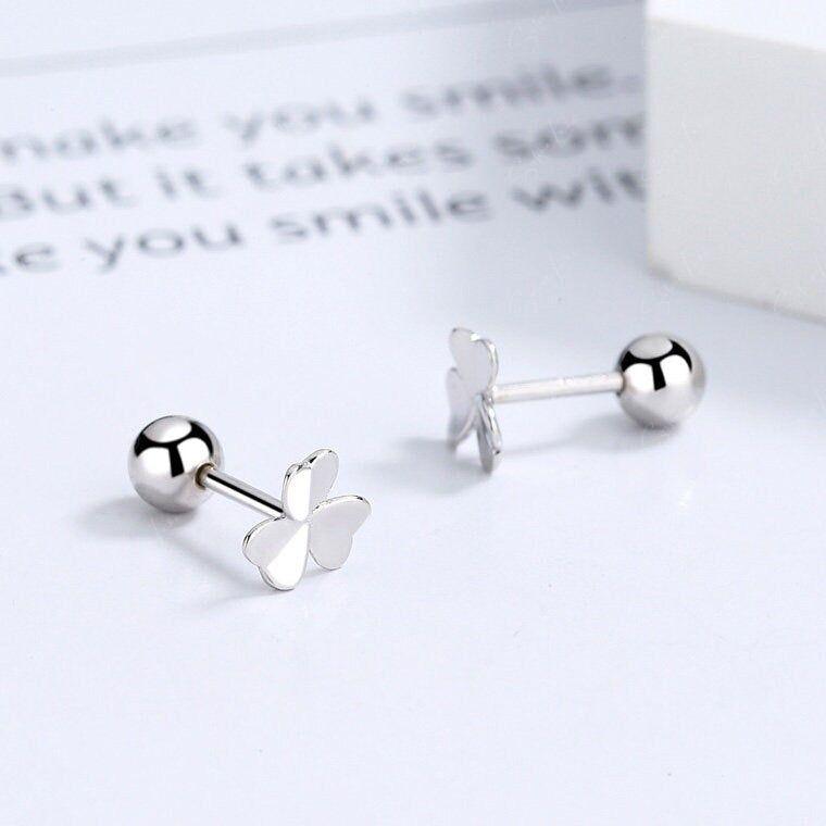 clover screw back earrings