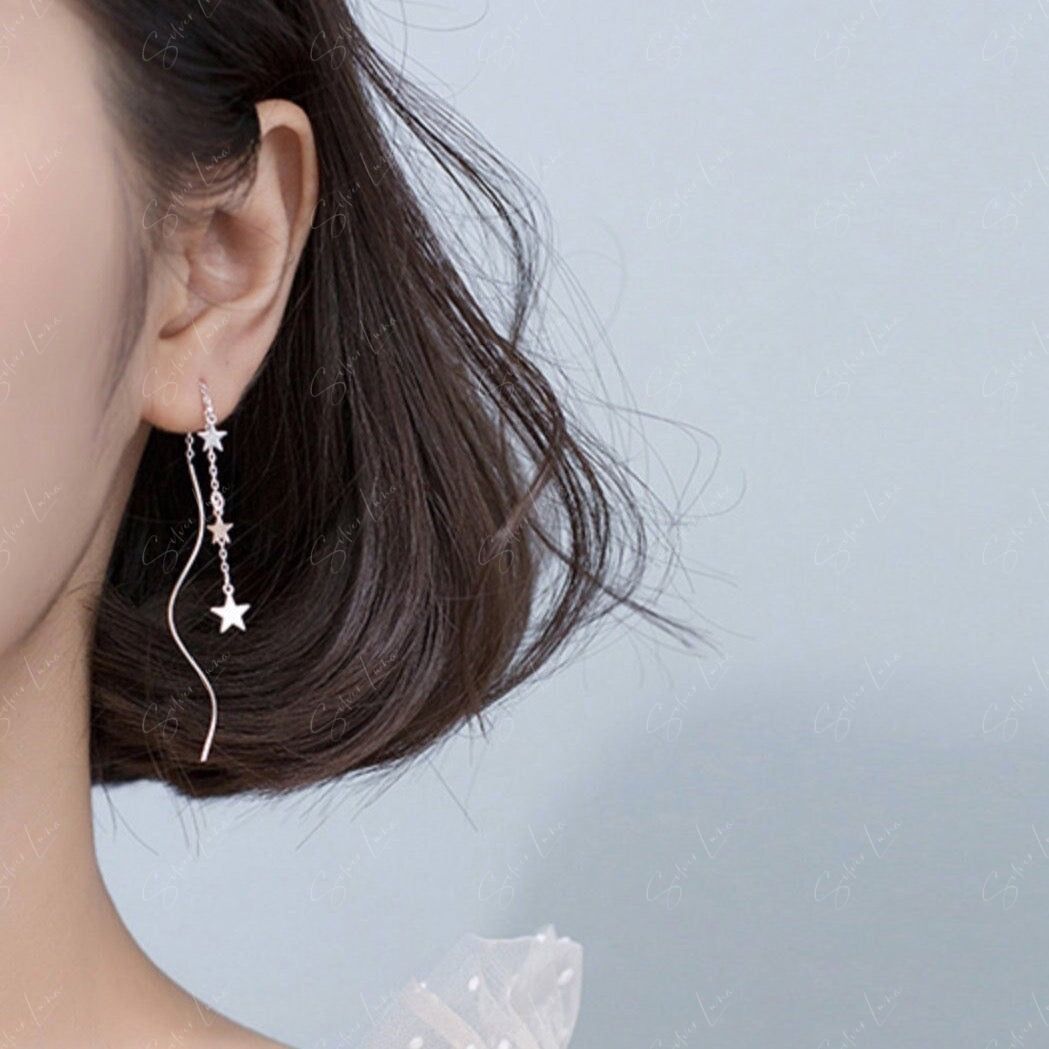 star threader earrings