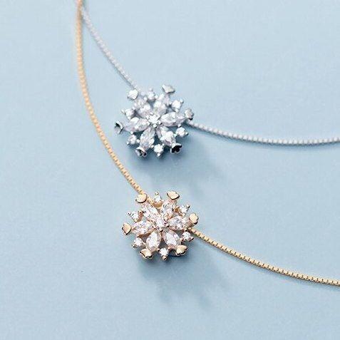 snowflake pendant necklace