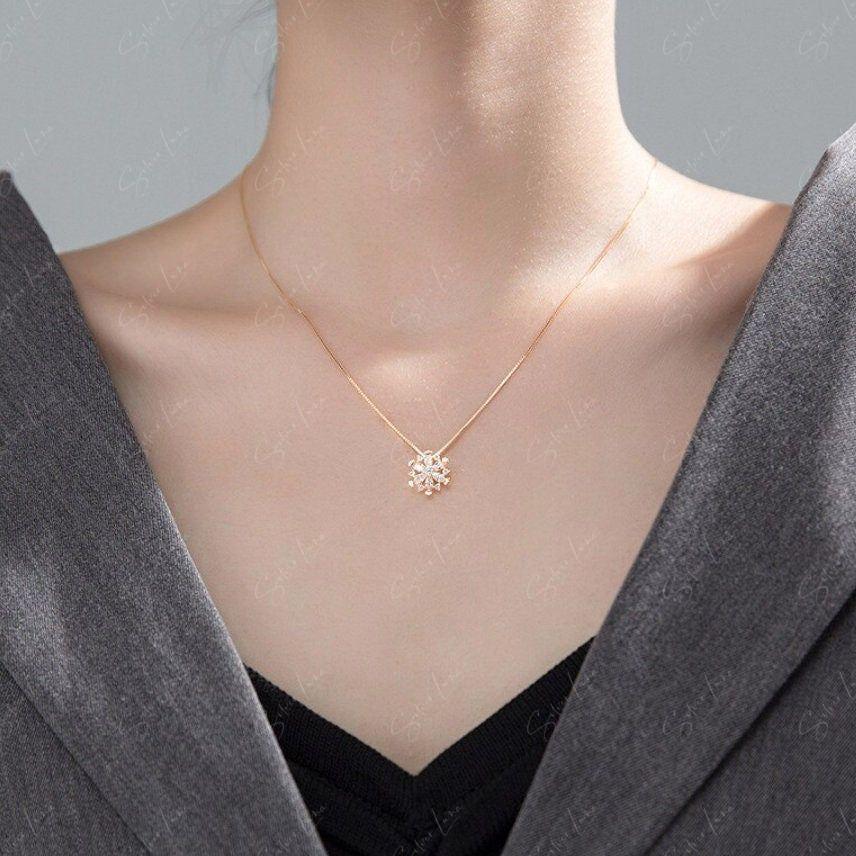 snowflake pendant necklace