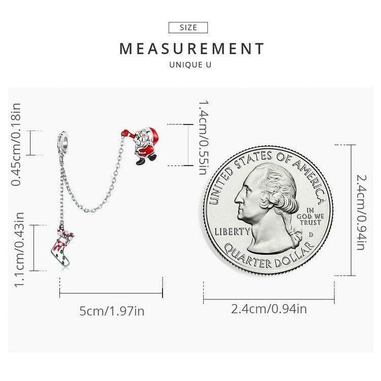 Santa Claus Christmas safety chain for bracelets