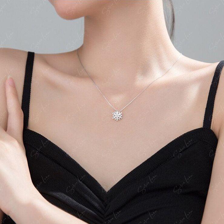 snowflake pendant necklace