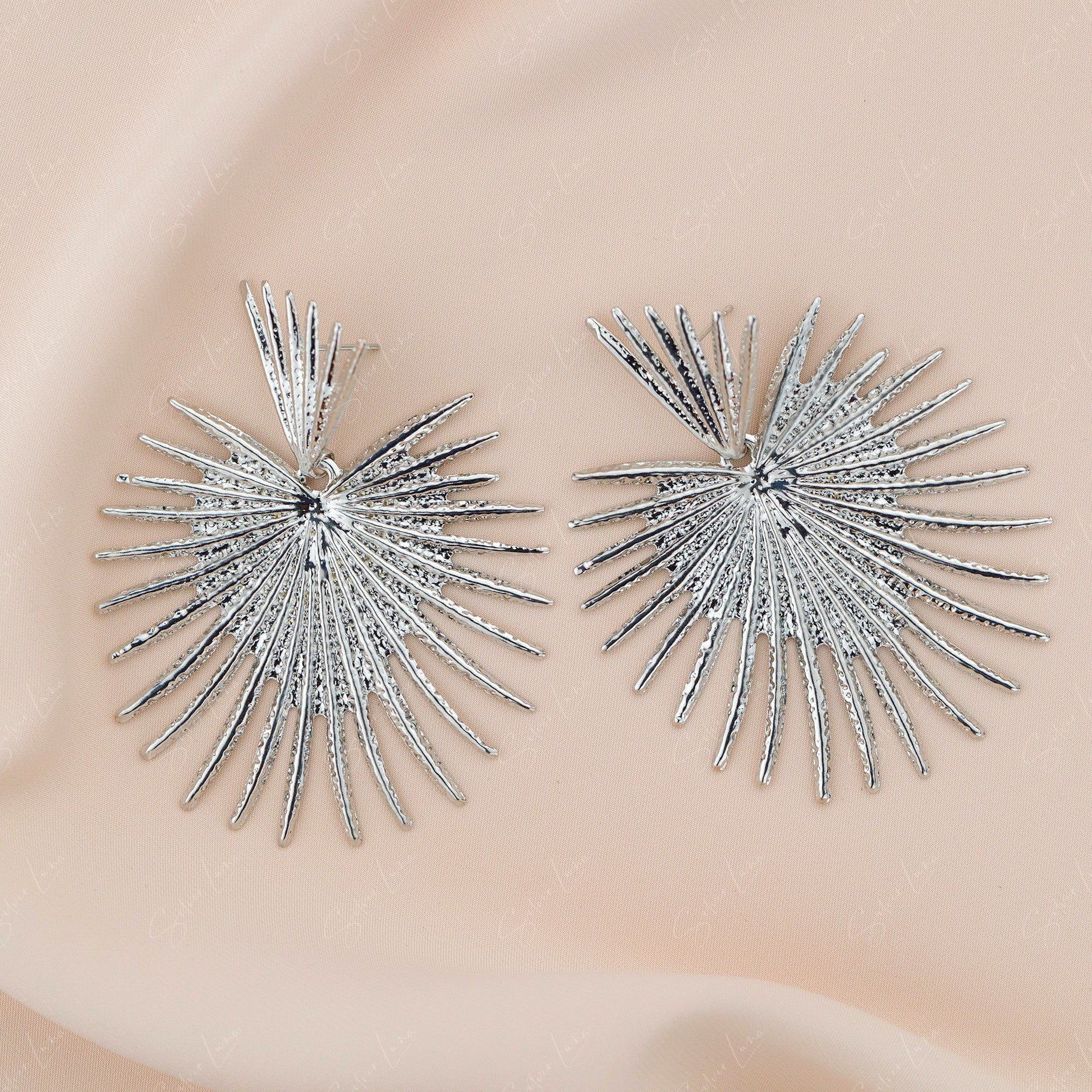 unique leaf statement earrings