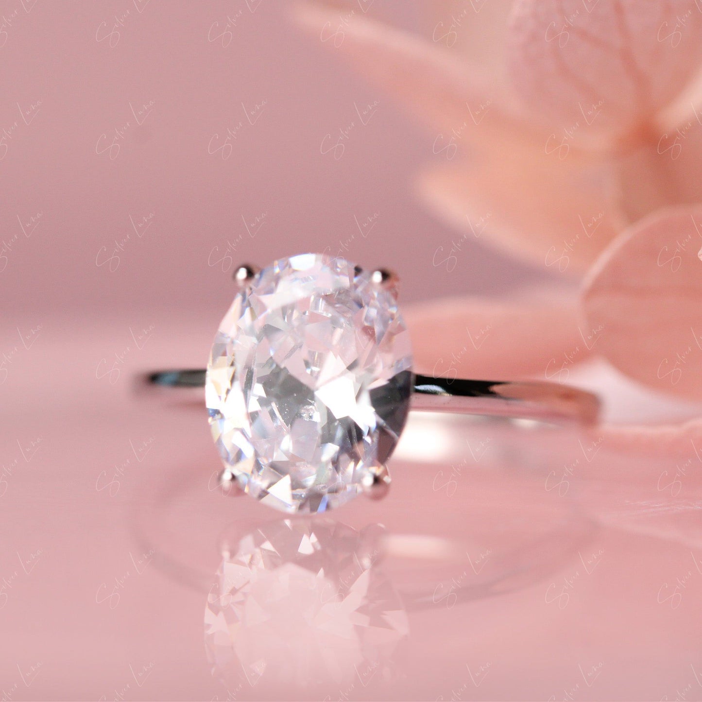 oval sterling silver ring