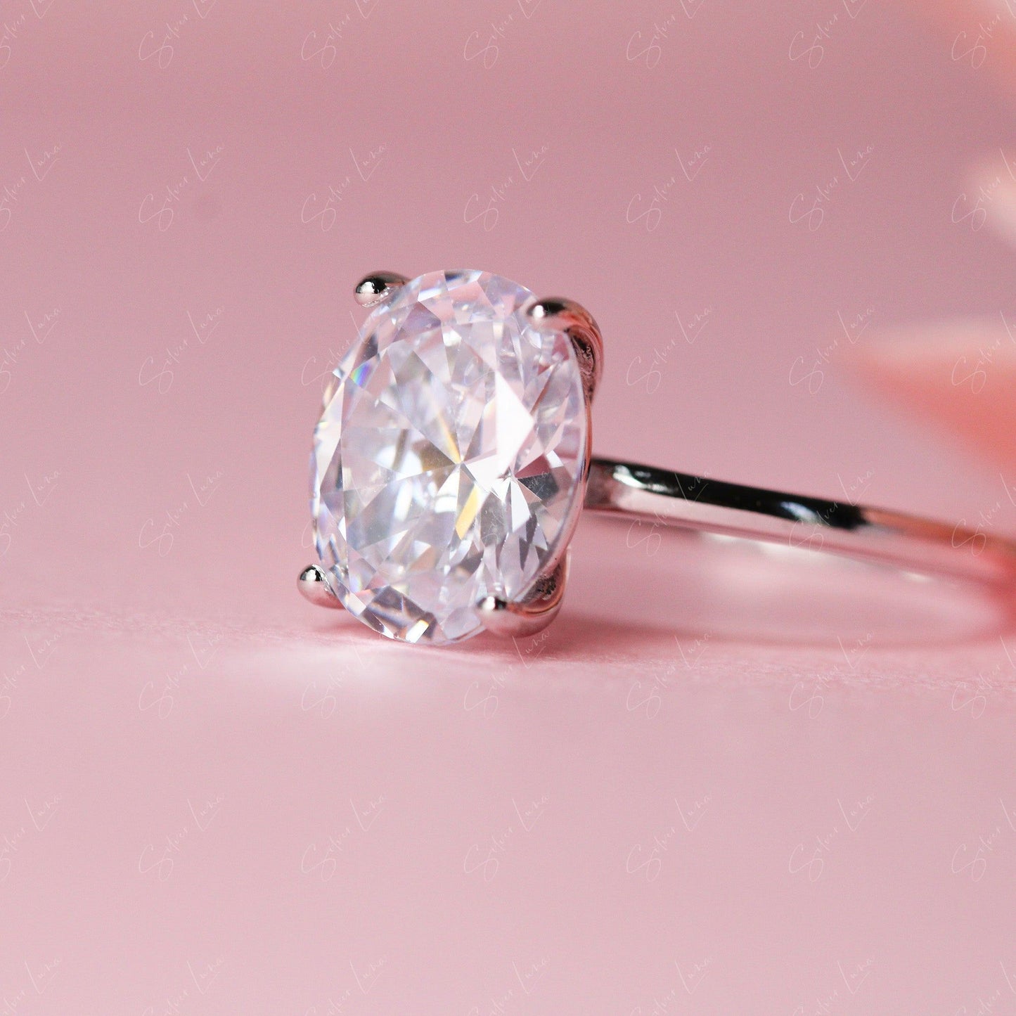 oval sterling silver ring