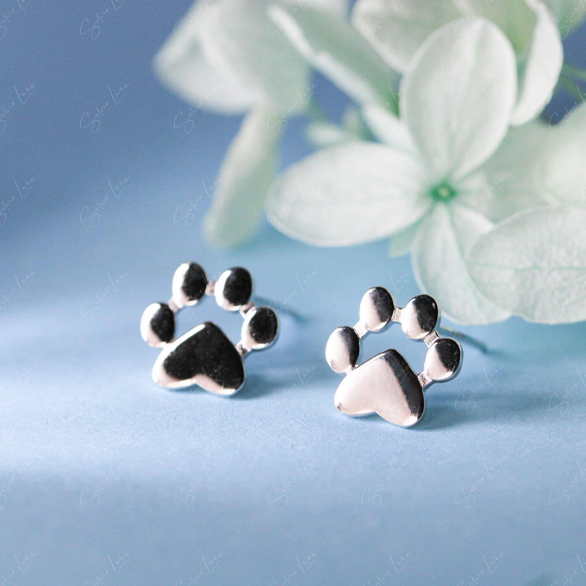 paw stud earrings