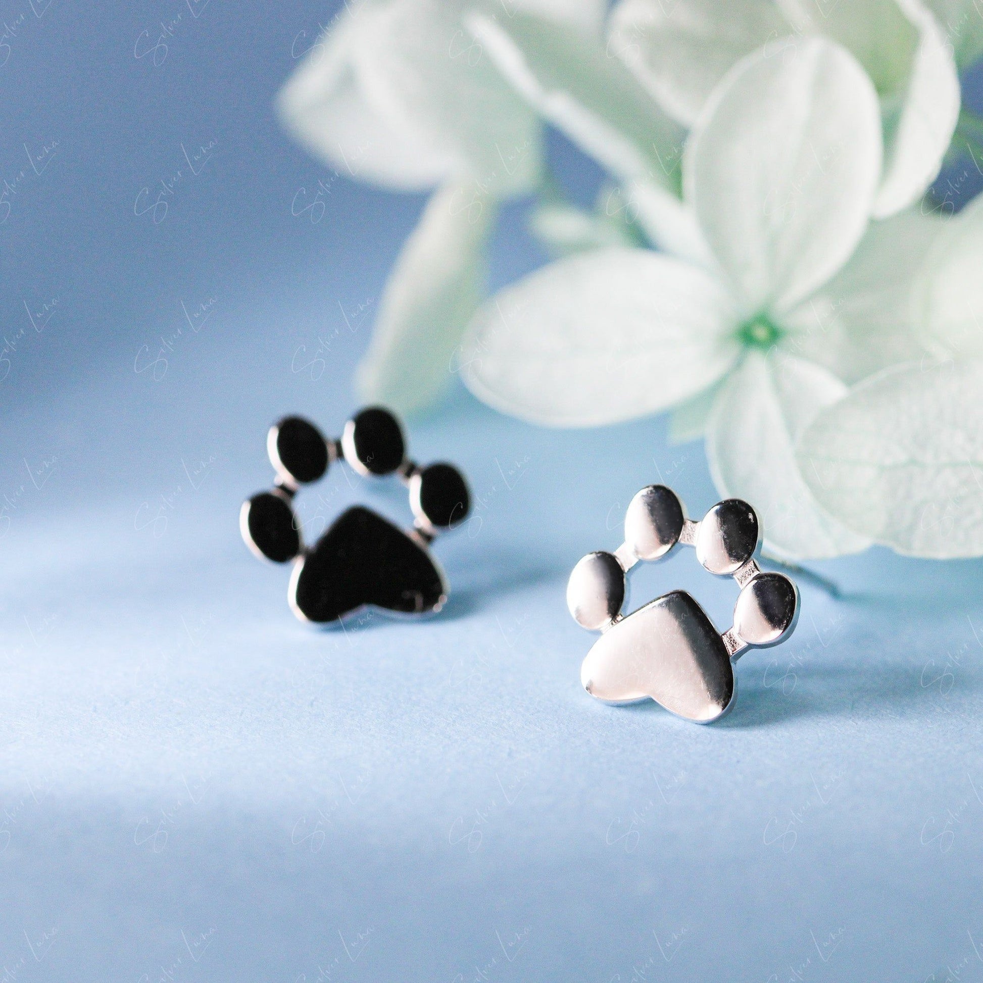 paw stud earrings