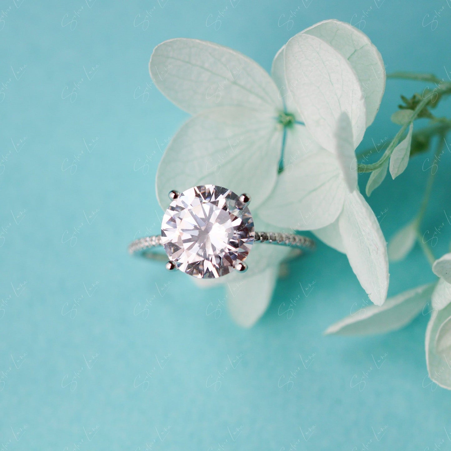 brilliant cubic zirconia engagement ring