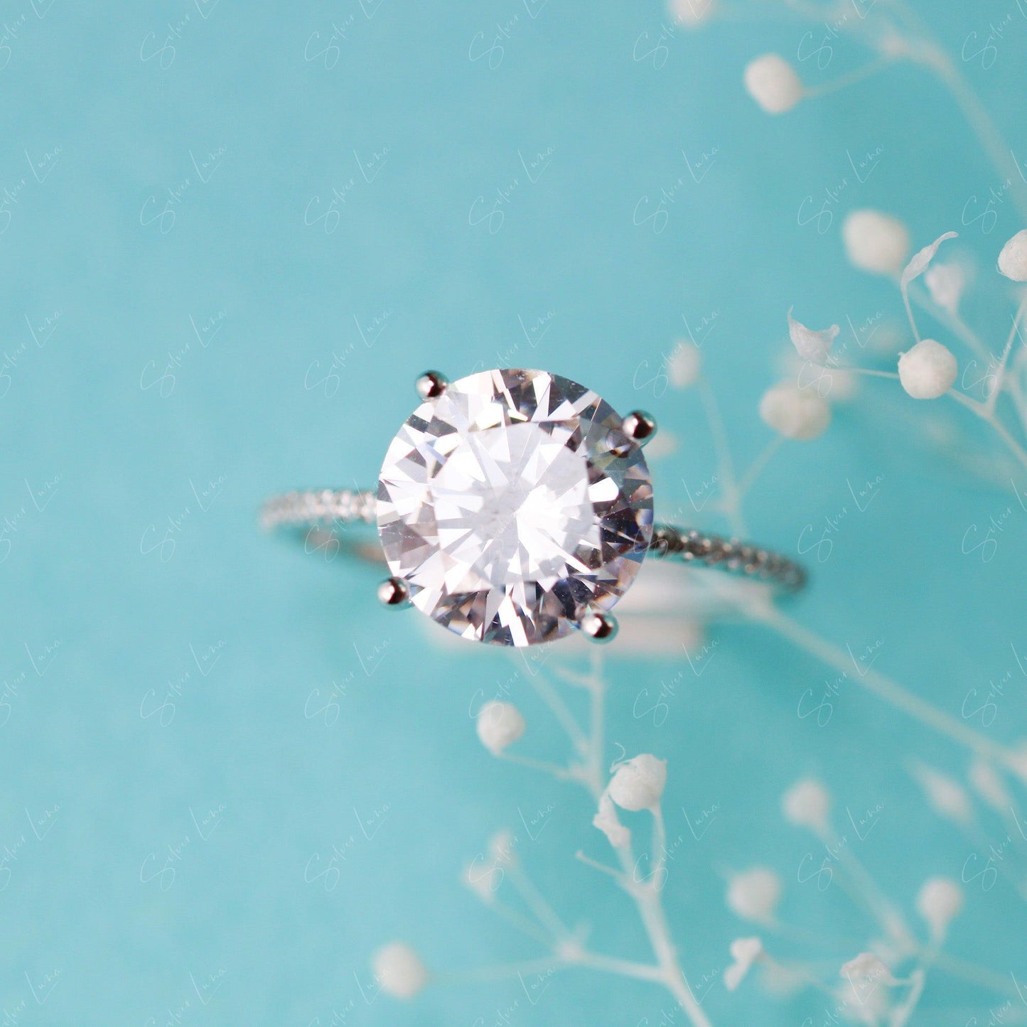 brilliant cubic zirconia engagement ring