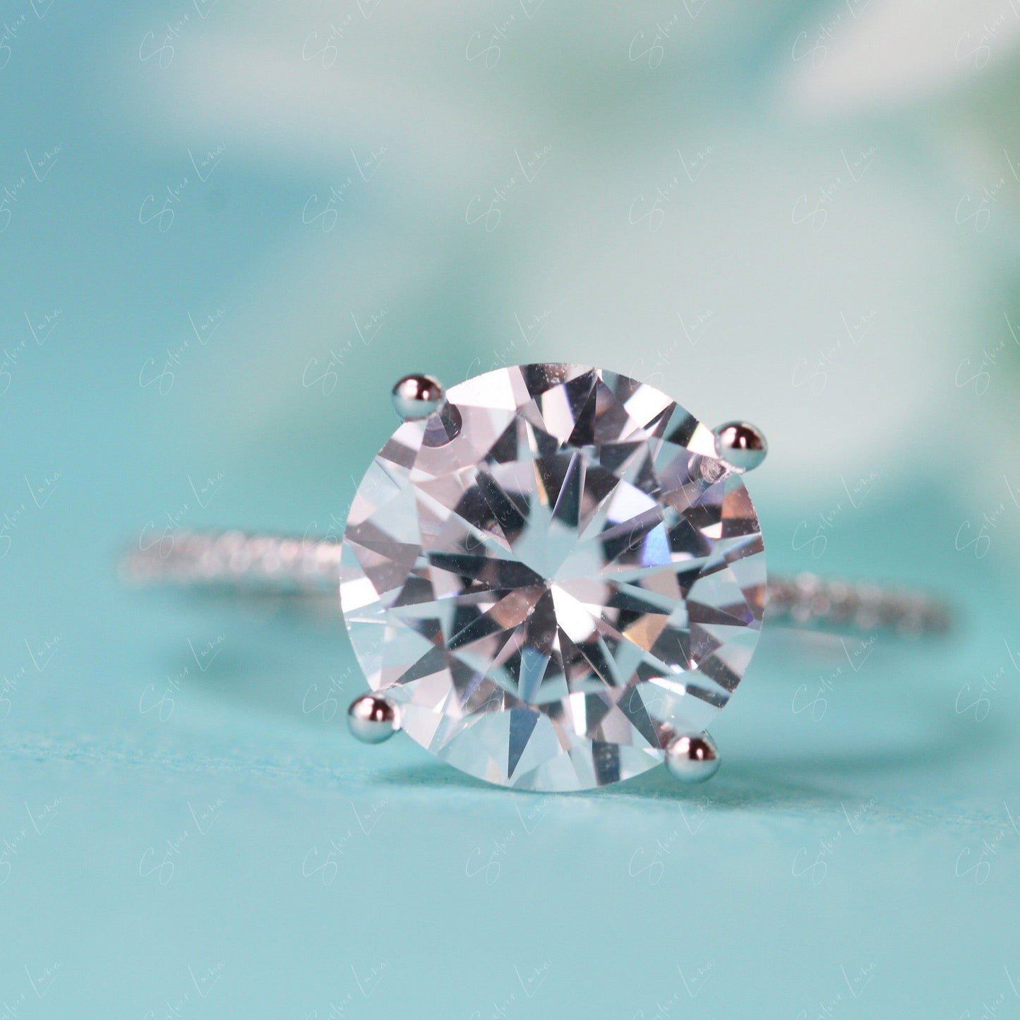 brilliant cubic zirconia engagement ring