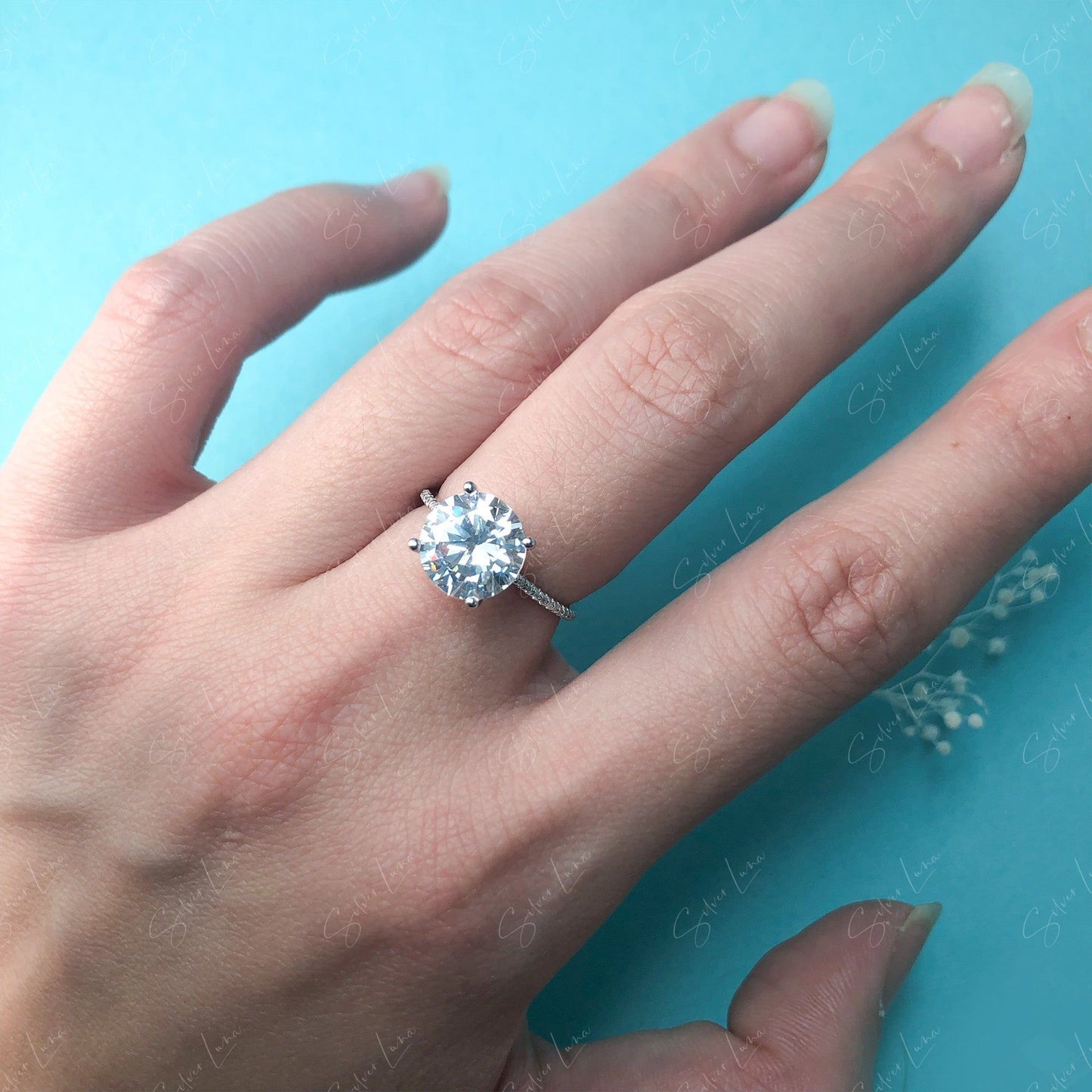 brilliant cubic zirconia engagement ring