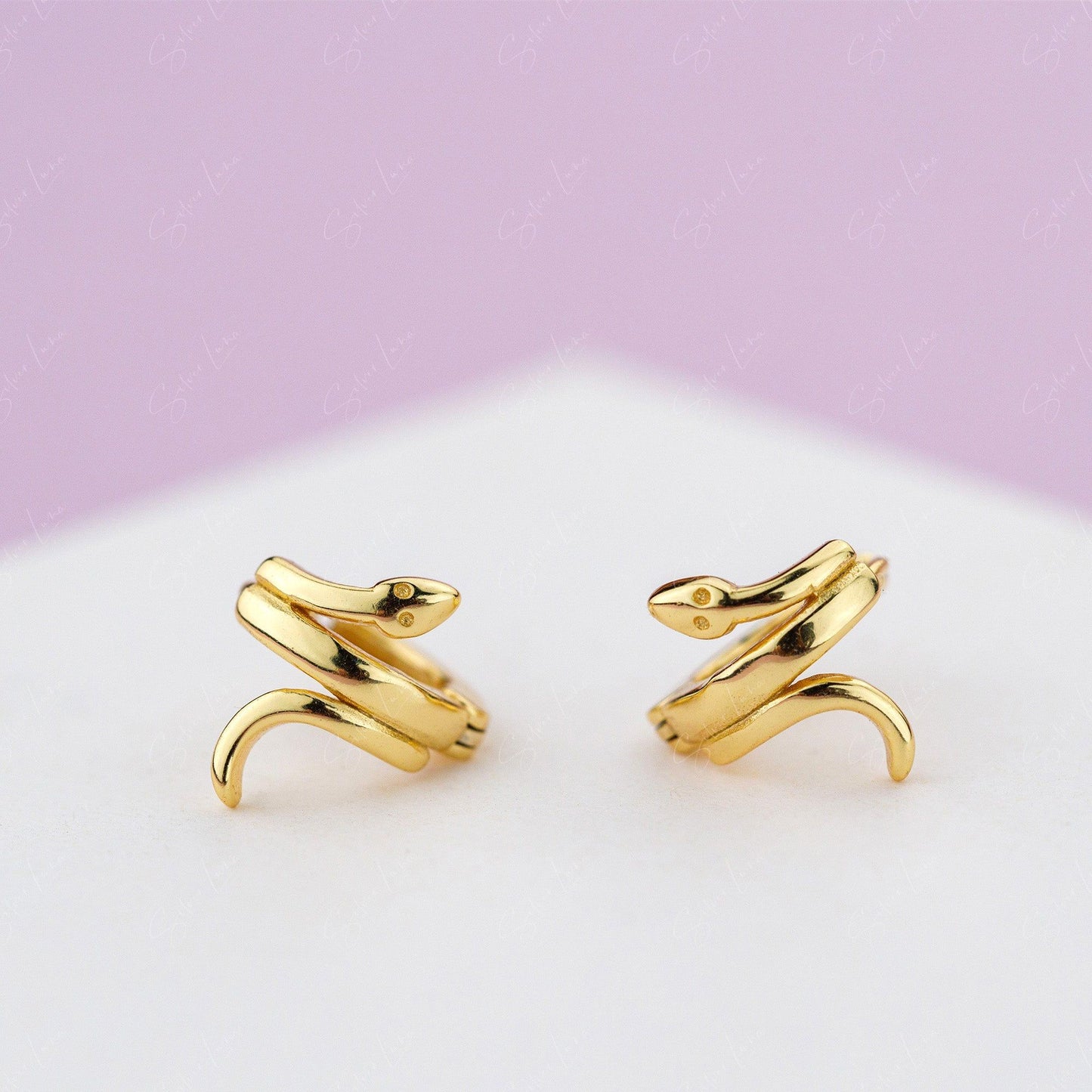snake wrap hoop earrings