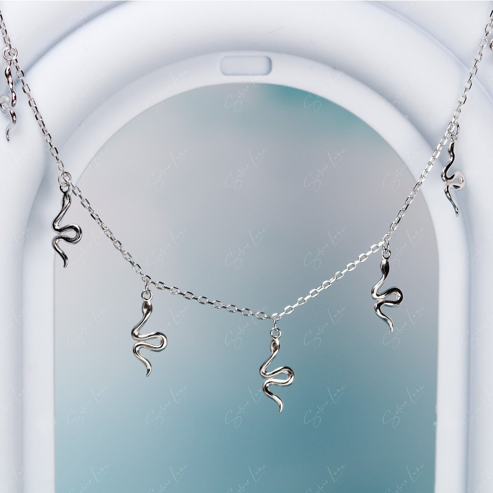 snake charm silver anklet