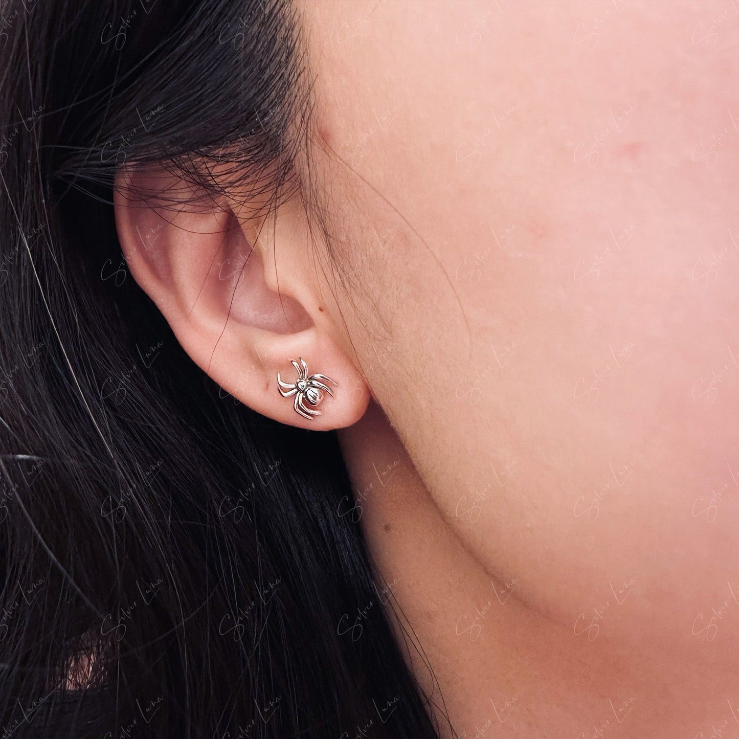 spider stud earrings