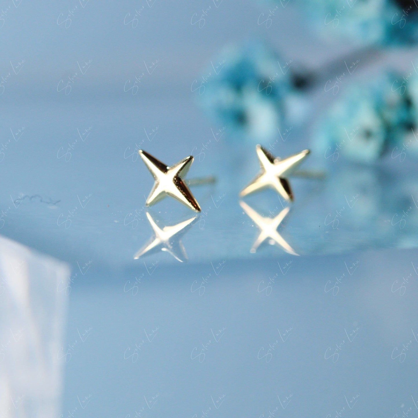 lighting burst stud earrings