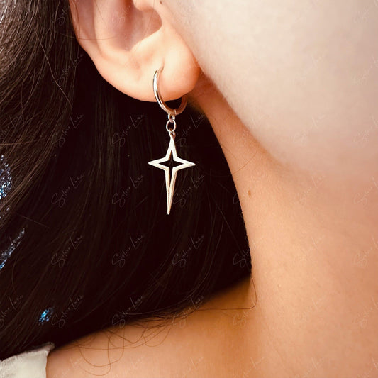 star hoop earrings