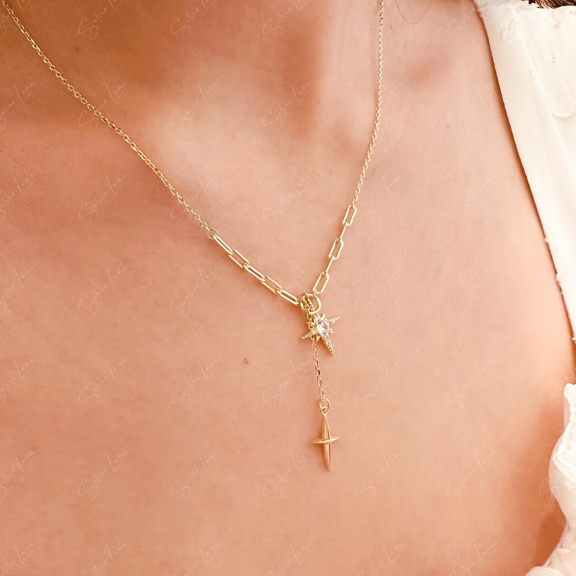 gold star necklace