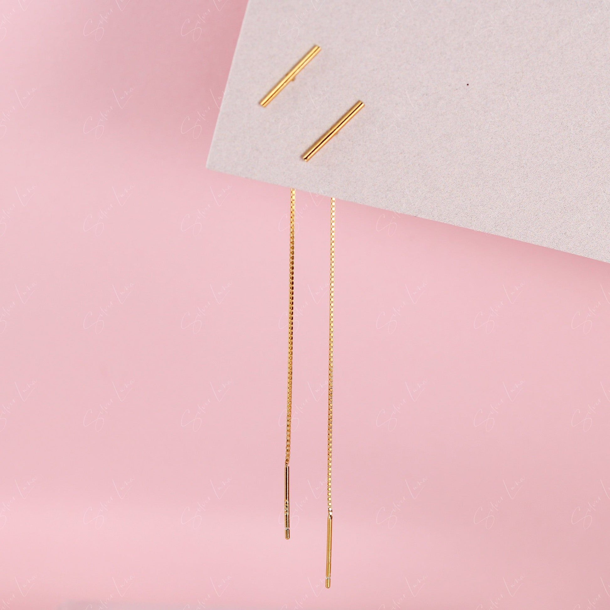 stick threader earrings