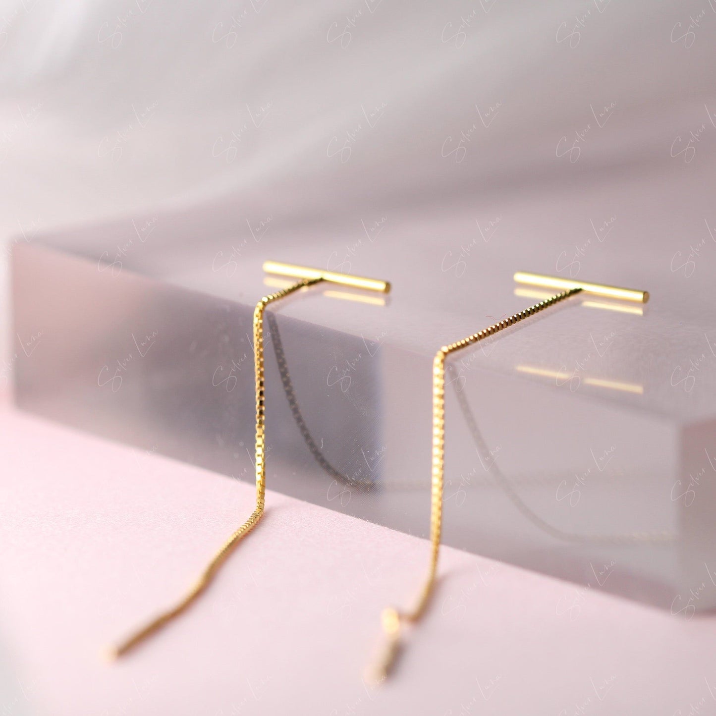 stick threader earrings