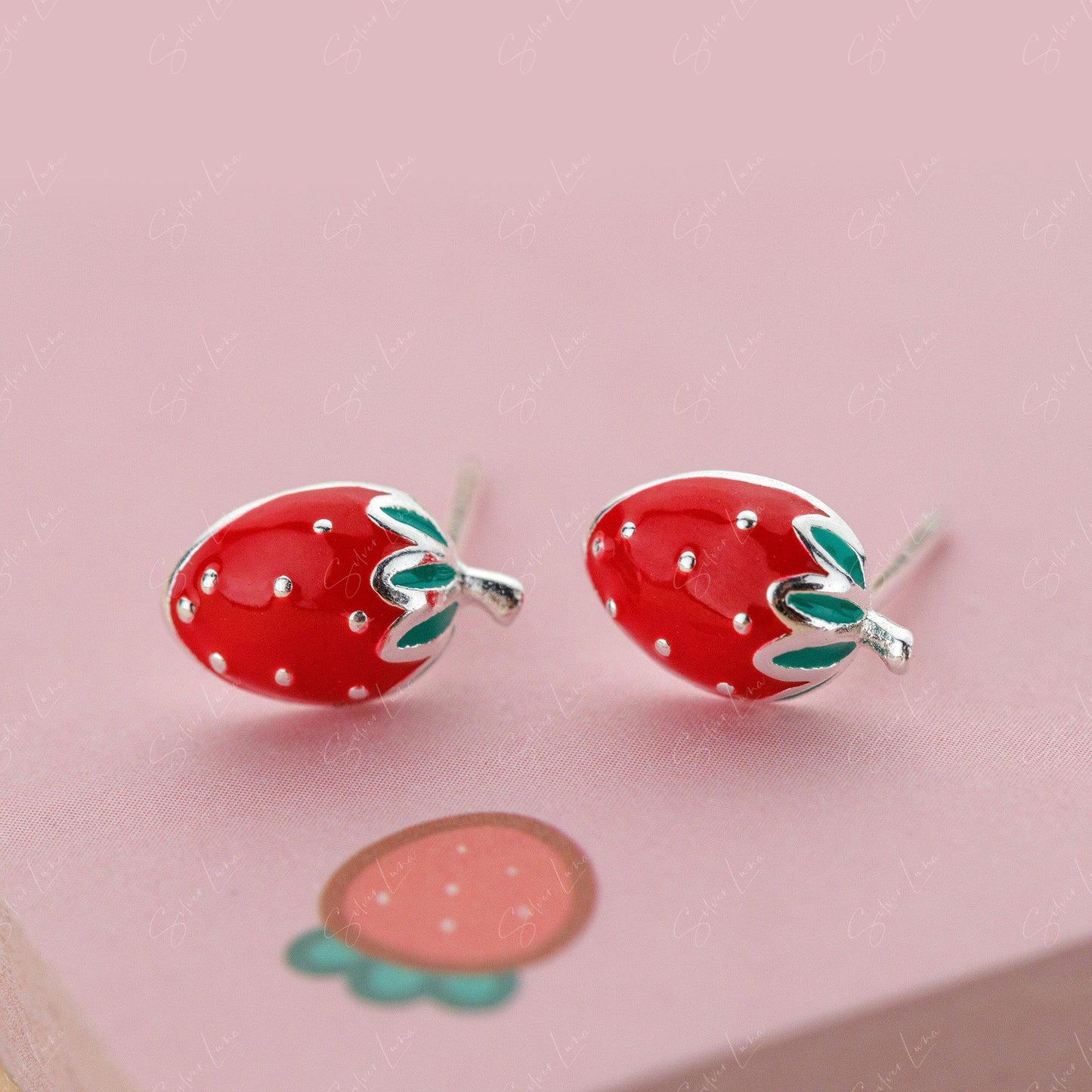 strawberry stud earrings