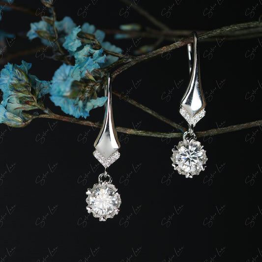 Moissanite teardrop earrings