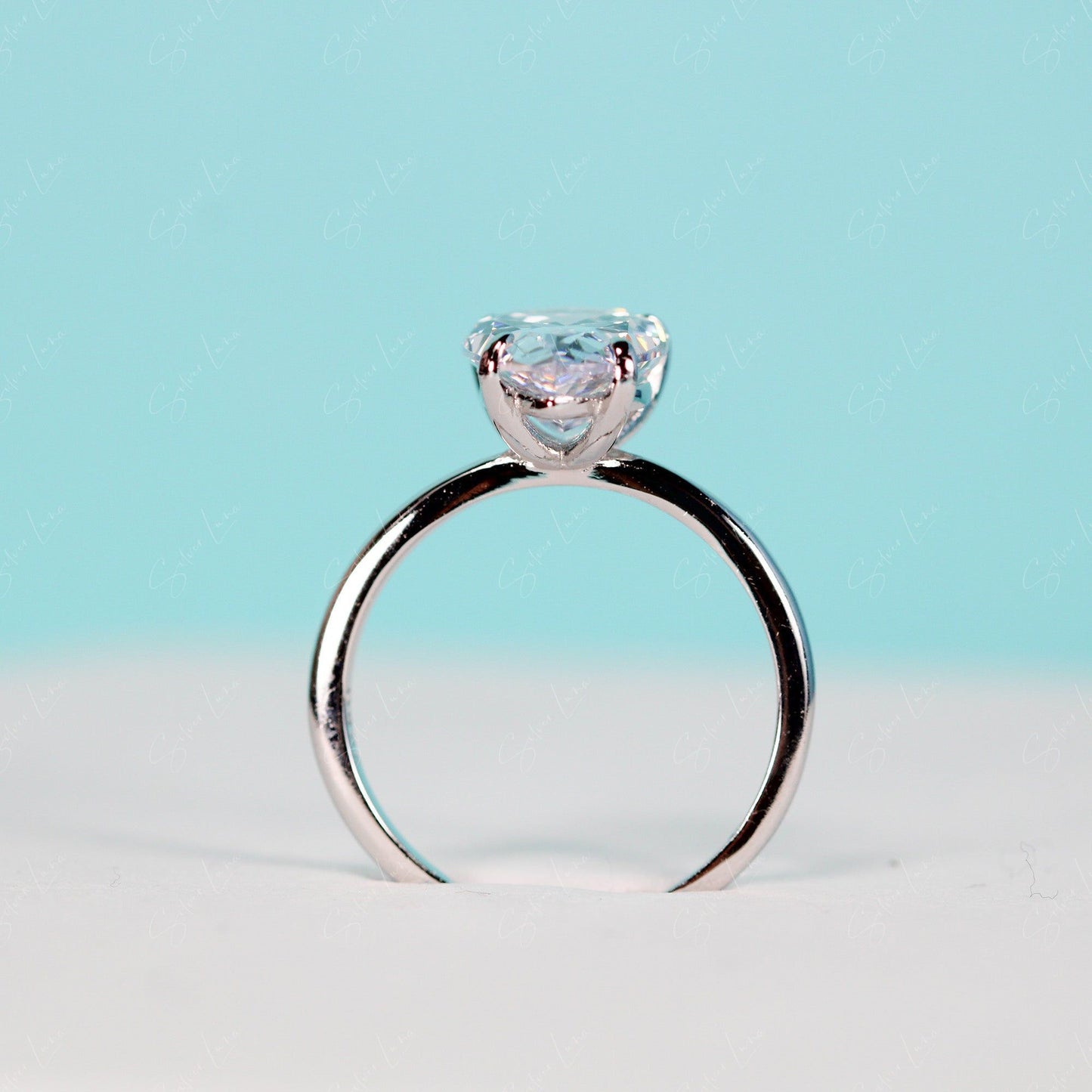 teardrop engagement ring