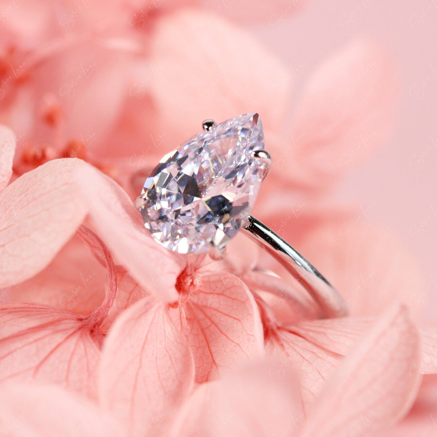 teardrop engagement ring