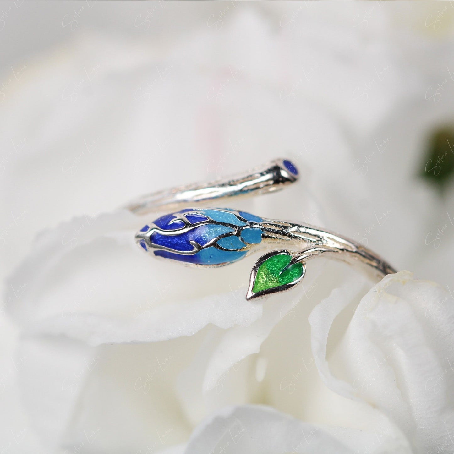 tree branch wrap silver ring