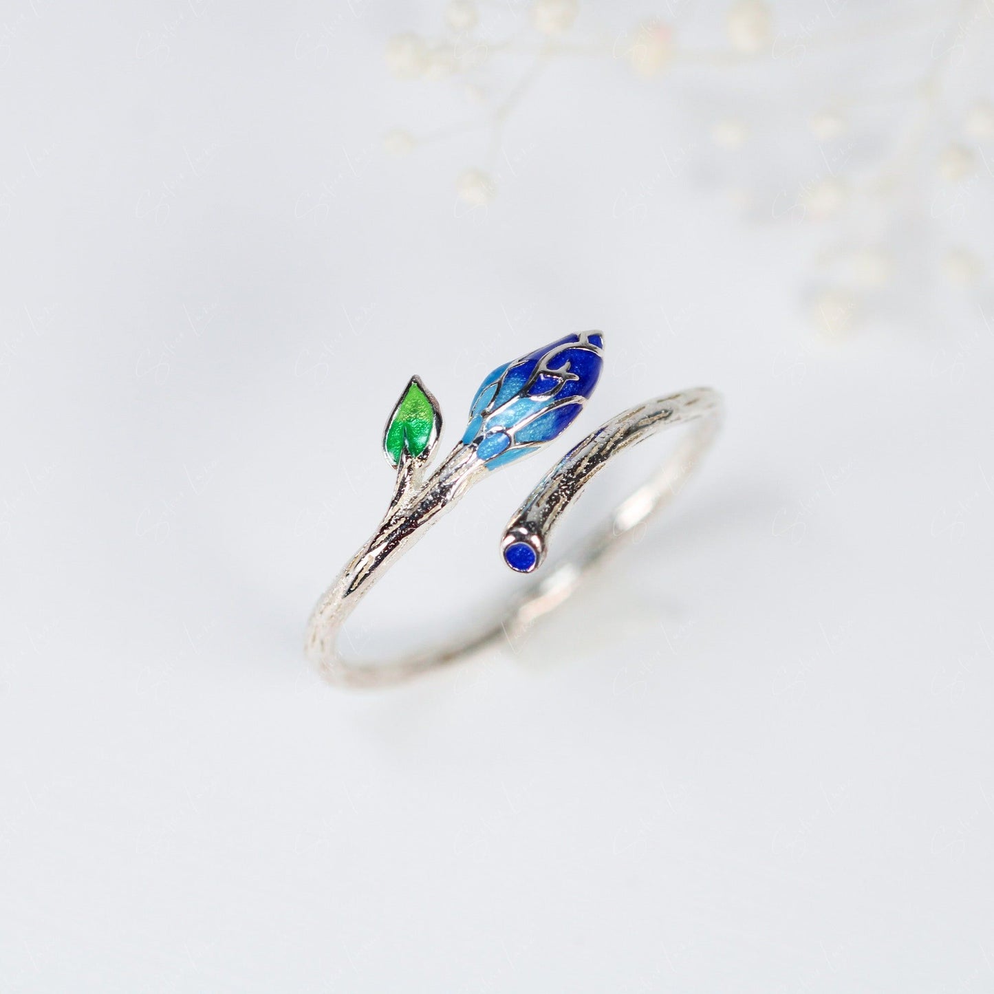 tree branch open band ring
