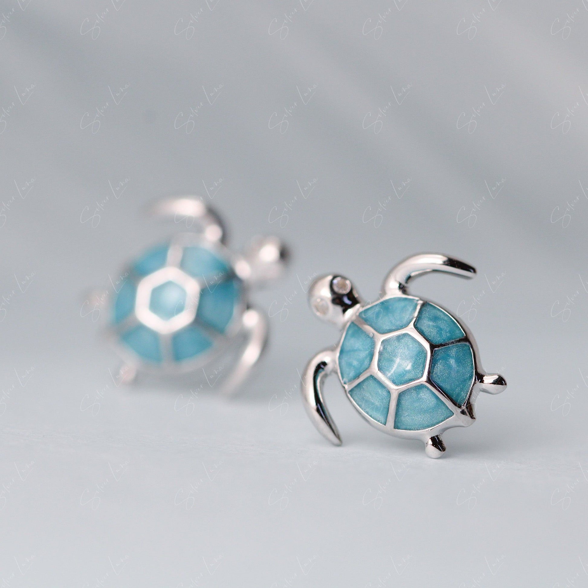 cute turtle stud earrings