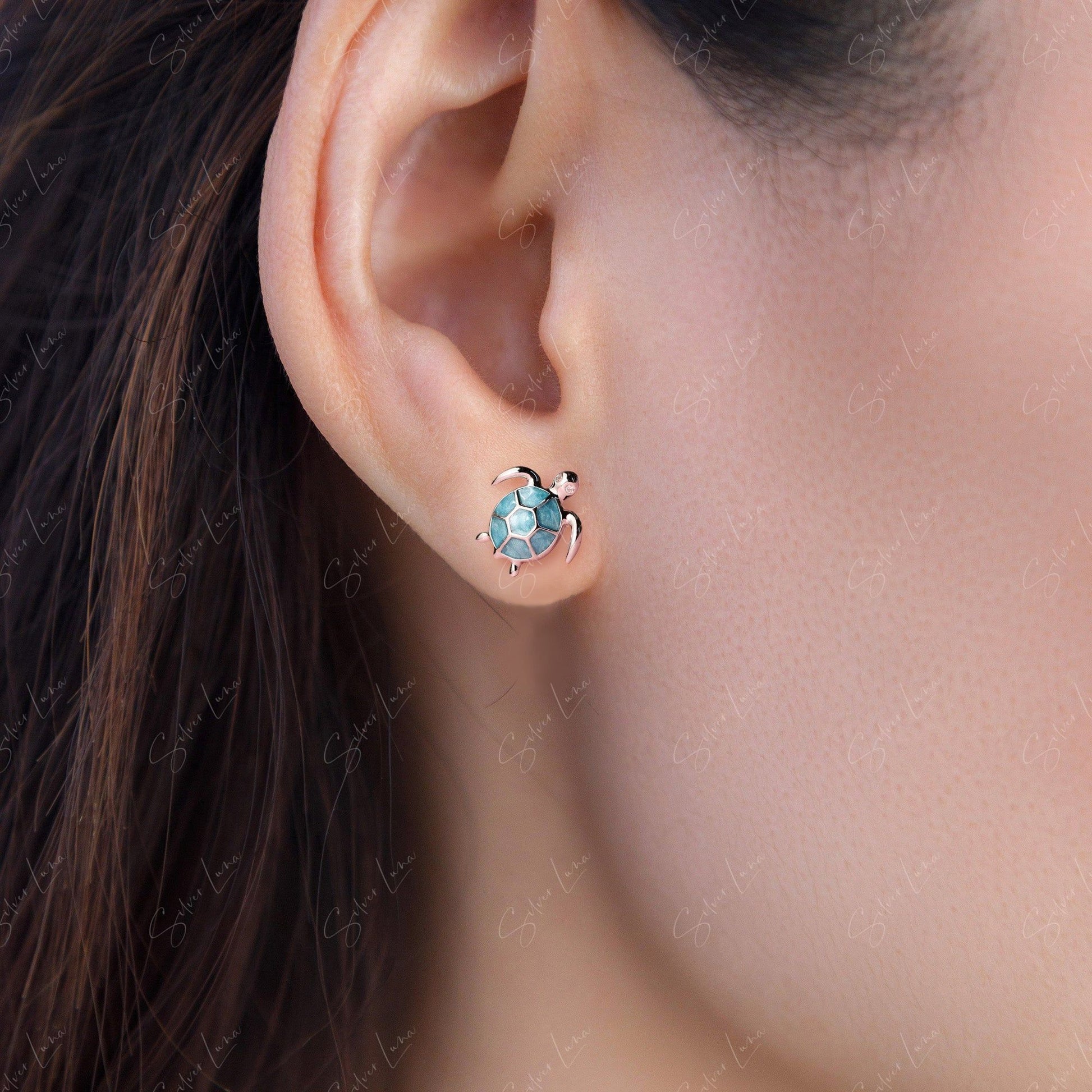 turtle stud earrings