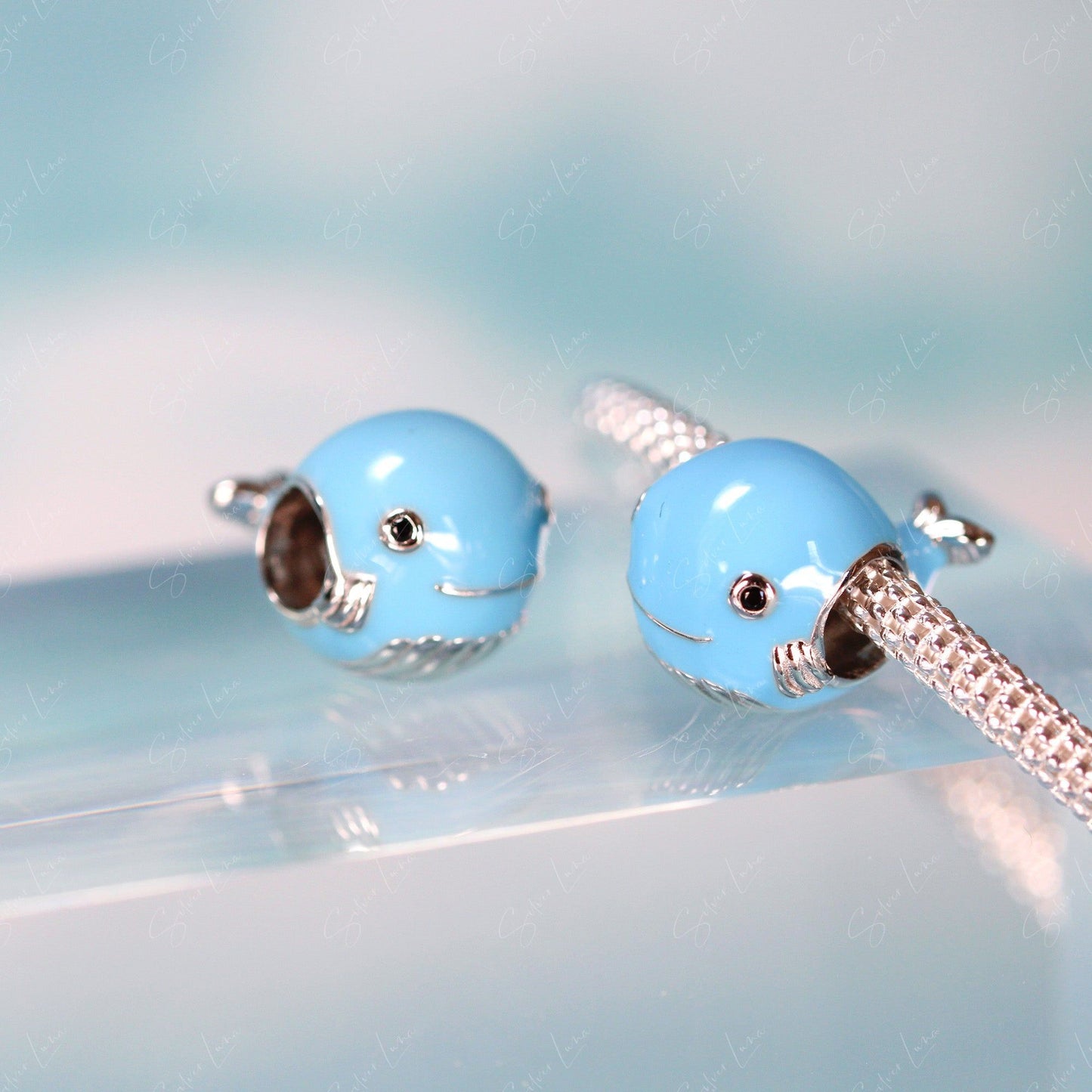 cute dolphin charm for bracelet