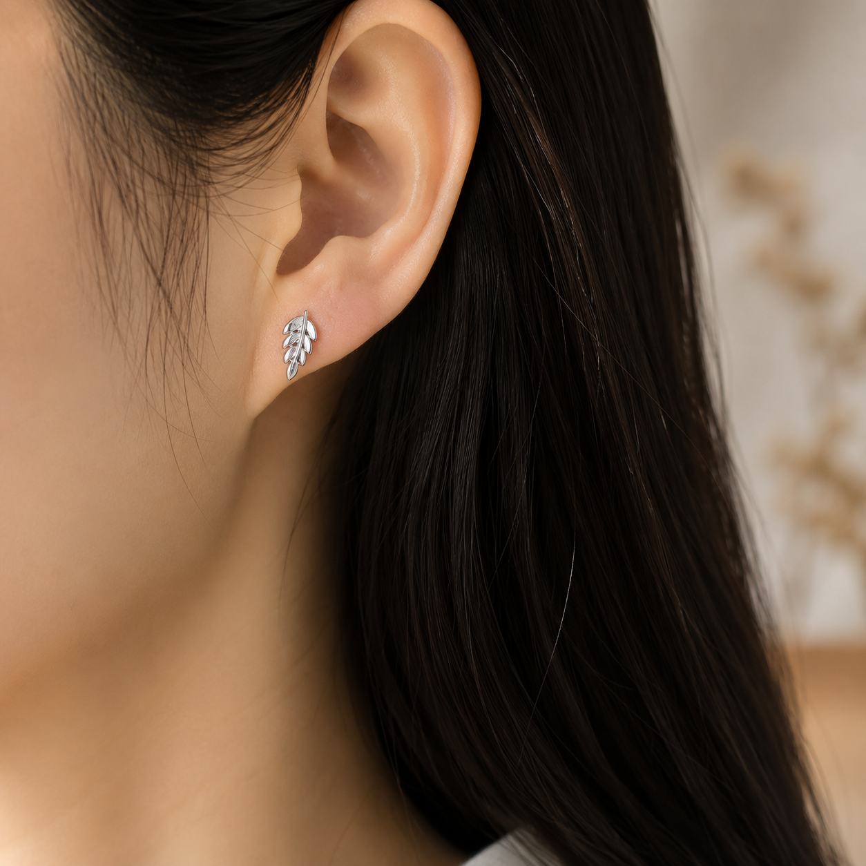 Minimalist Nature Inspired Leaf Earrings