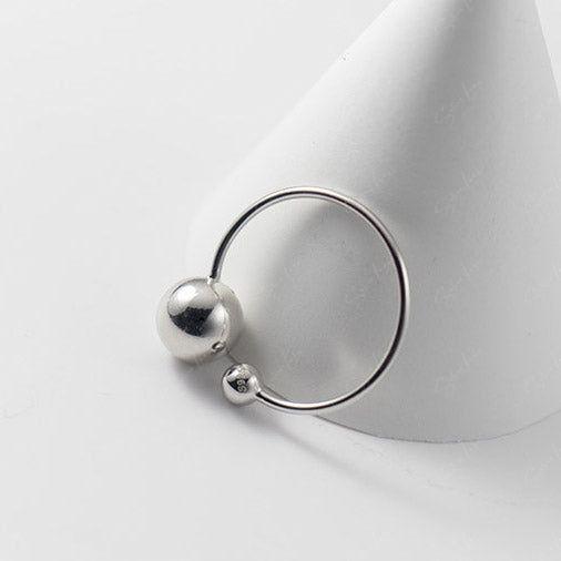 geometric ball shape adjustable ring