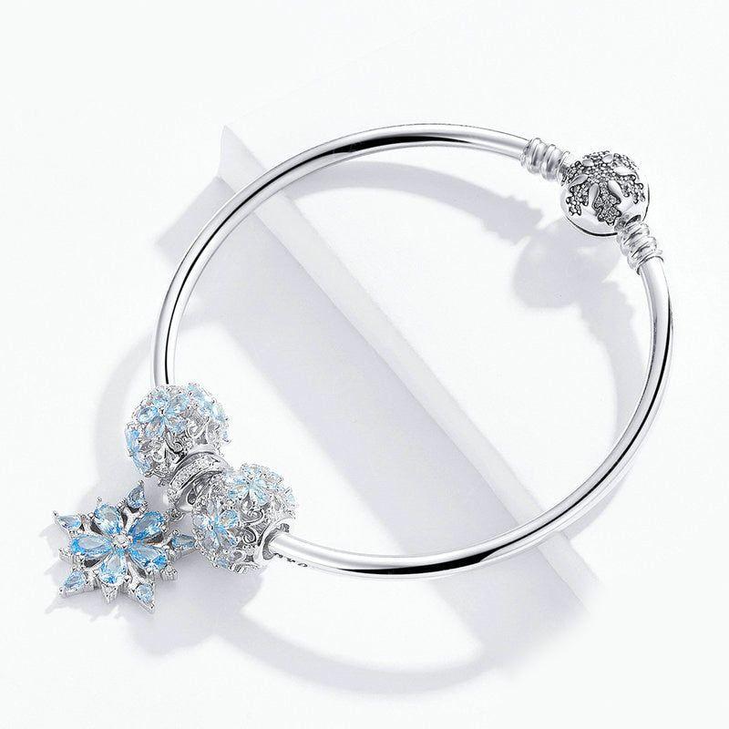 snowflake silver charm