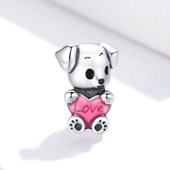 love dog bead charm