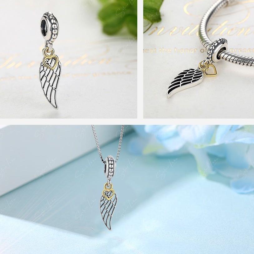 angel wing dangle charm