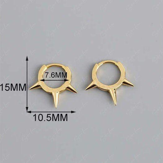 Geometric Spike Hoop Earrings