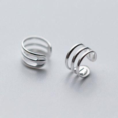 Spring Layer Non Piercing Ear Cuffs 3 Rows