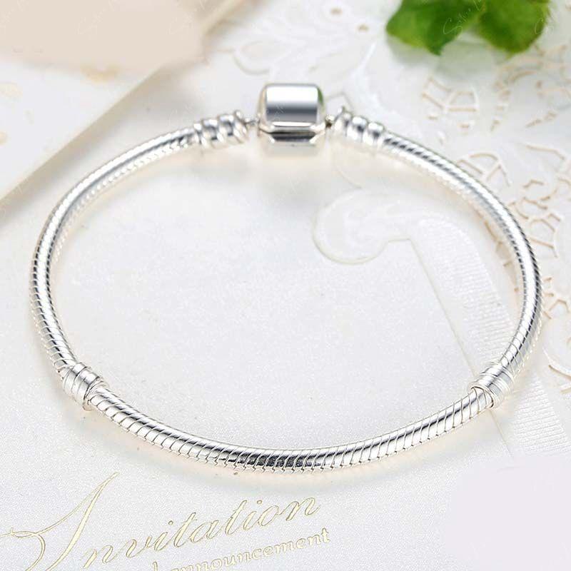 Soft Snake Chain Sterling Silver Bracelet For Charm