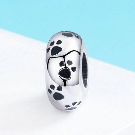 dog paw spacer charm