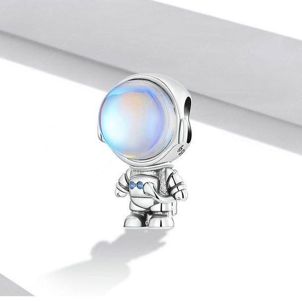 Astronaut Silver Bracelet Bead Charm