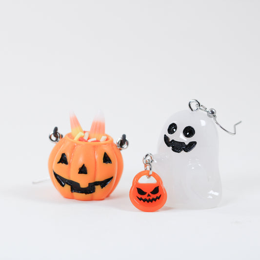 trick or treat halloween earrings