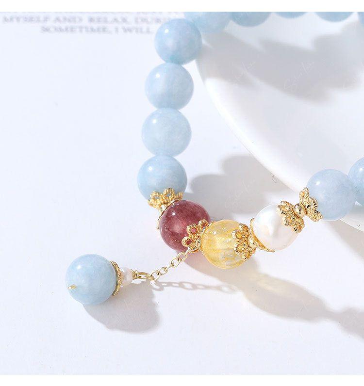 Natural Stone Aquamarine fengshui bracelet