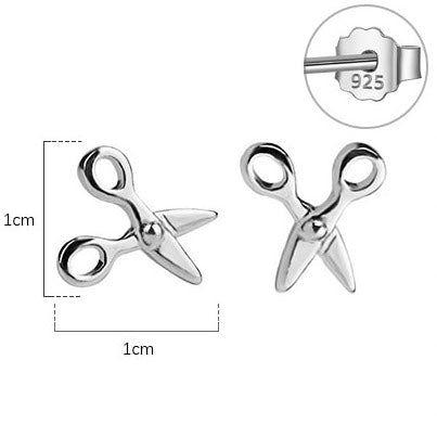 Cute Tiny Scissor Stud Earrings For Hairdresser Gift