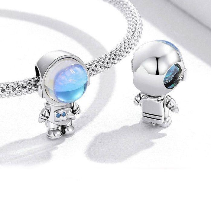 Astronaut Silver Bracelet Bead Charm