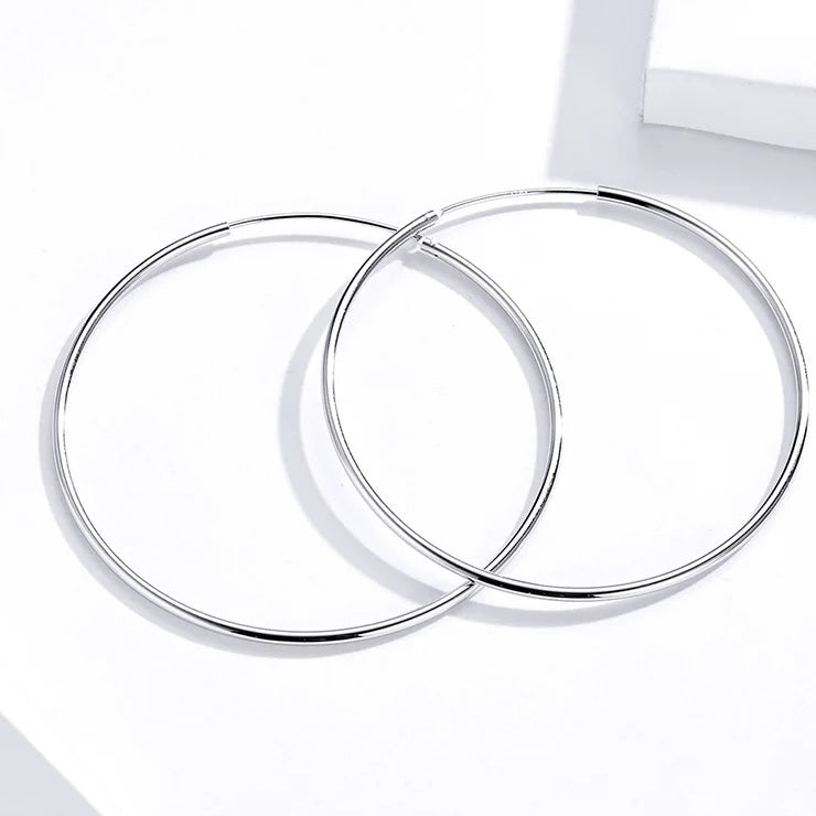 sterling silver hoop earrings