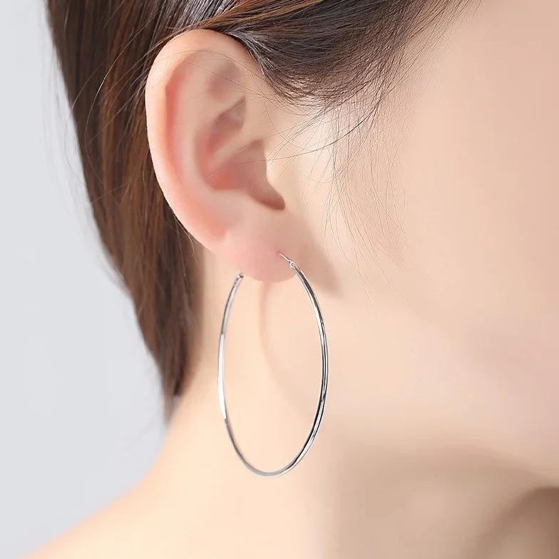 sterling silver hoop earrings